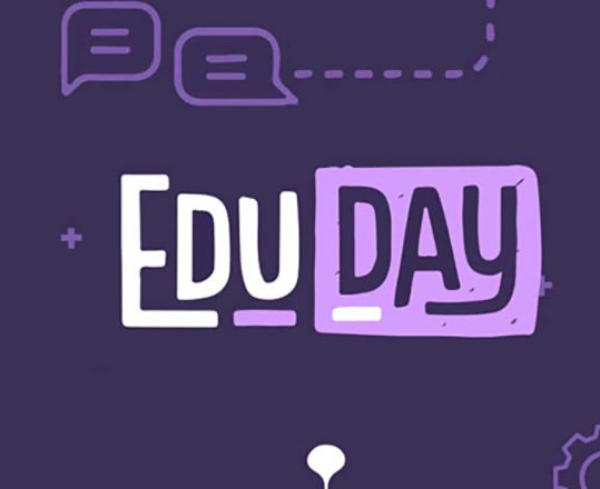 fioletowy banner Edu Day