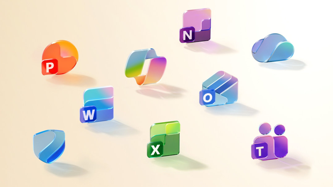 Word、Excel、PowerPoint、Outlook、OneNote、Microsoft Defender、OneDrive、Teams の Copilot とアプリの表現