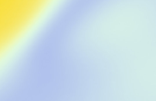 Abstrakter Farbverlauf, der von leuchtendem Gelb oben links über ein blasses Gelb in der Mitte zu einem Hellblau unten rechts übergeht.