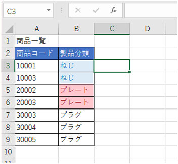 複数の書式設定が反映された Excel の表