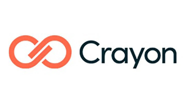 Crayon logo – An infinity symbol in orange with the text Crayon in black