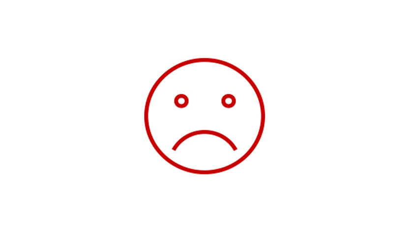 Sad face icon
