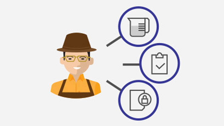 Food & Beverage male avatar working smarter using Office365 tools for better productivity and enhancing guest experience and customer satisfaction