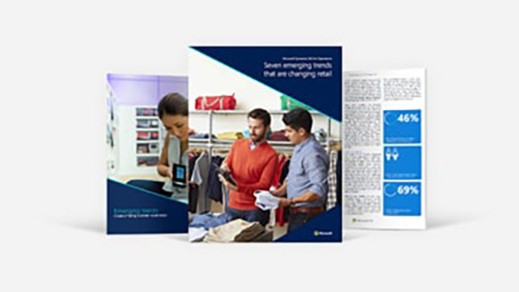 Screenshot showing cover pages of “Uncover The Seven Emerging Trends That Are Changing Retail” eBook