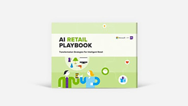 Screenshot showing cover pages of “AI for Retail” playbook