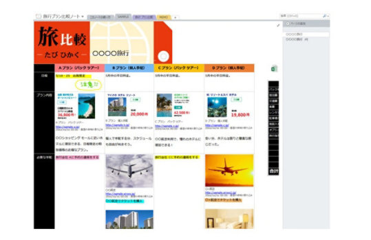 プランと料金を比較するための旅程比較メモ