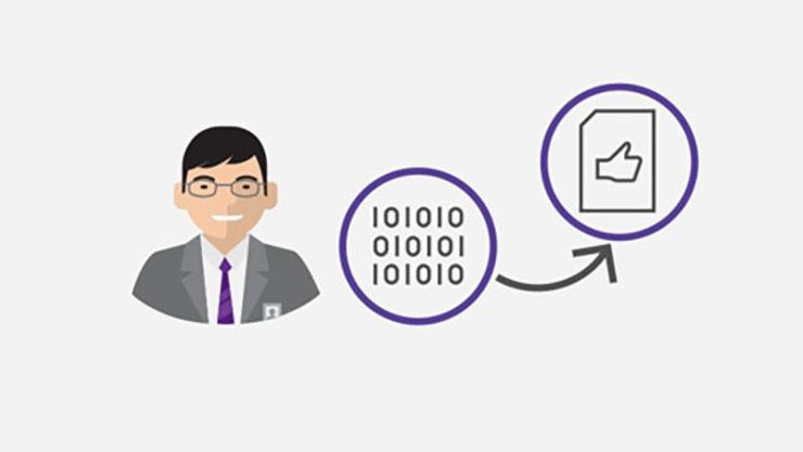 Professional services male avatar making complex tasks simplified with Microsoft SQL