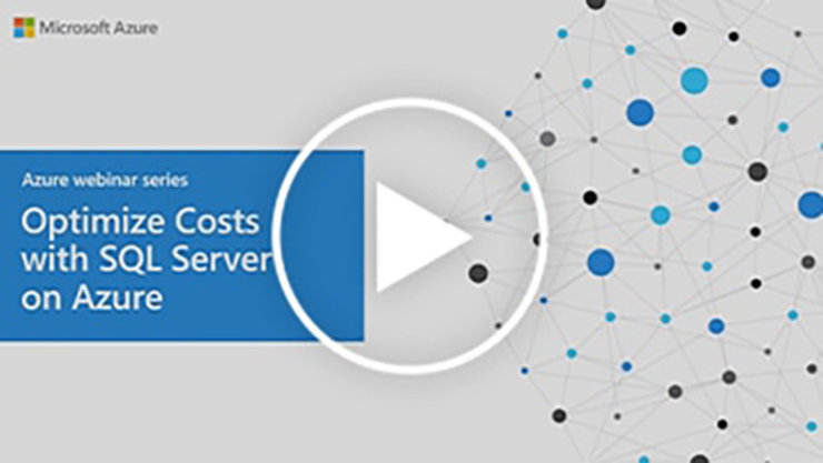 An image of the “Optimize costs with SQL Server on Azure” webinar slide