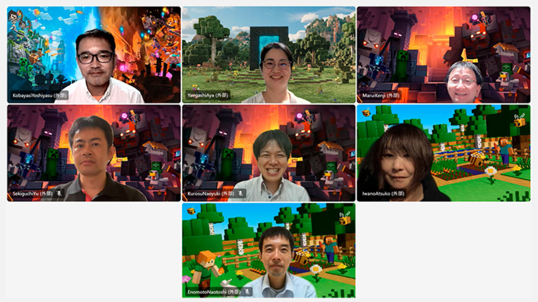 ご協力いただいた先生方 7 名の Teams でのオンライン会議