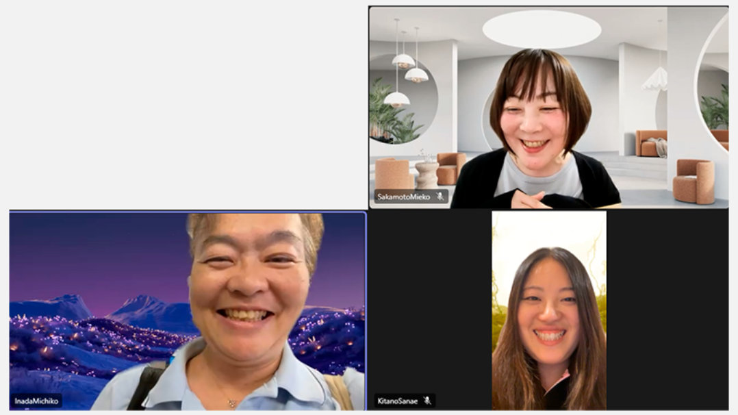 ご協力いただいた先生方 3 名の Teams でのオンライン会議