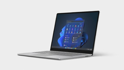 Surface Laptop Go 2 灰色の背景に