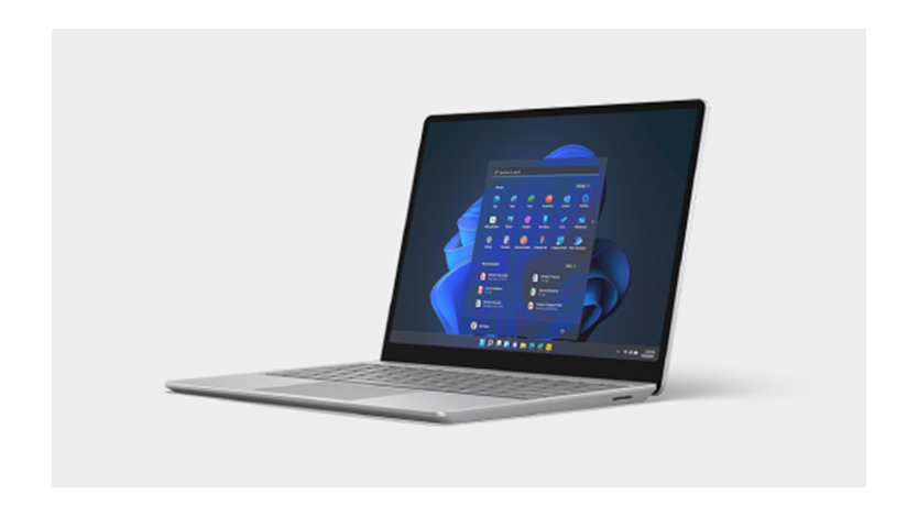 Surface Laptop Go 2 灰色の背景に