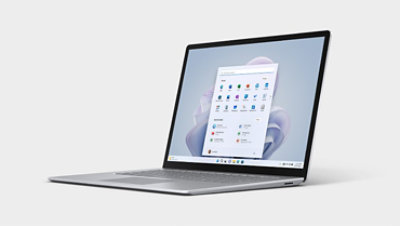 Surface Laptop 5 灰色の背景に