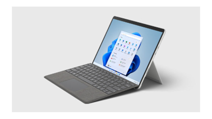 Surface Pro 8 灰色の背景に