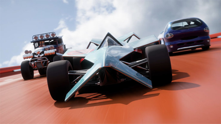3D で描かれた 3 台の自動車の画像
