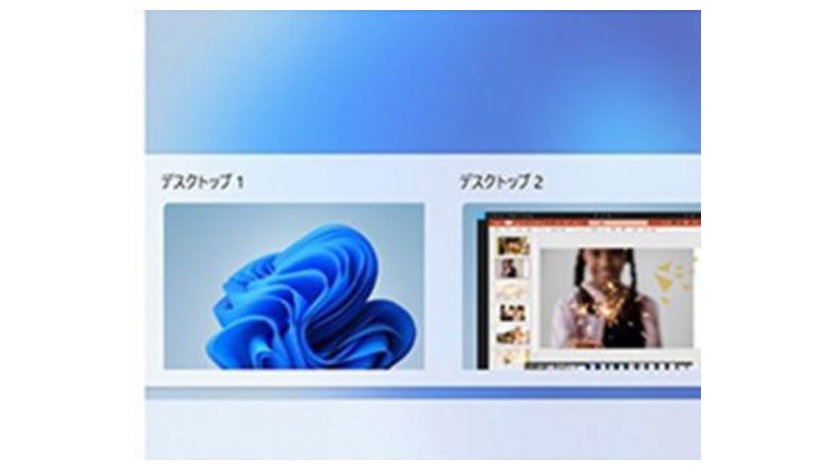 Windowsの仮想デスクトップa機能の表示