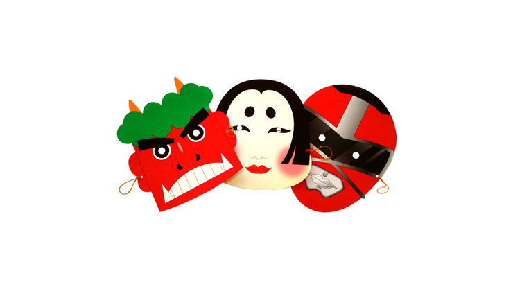 悪魔と英雄の仮面3体 (節分)