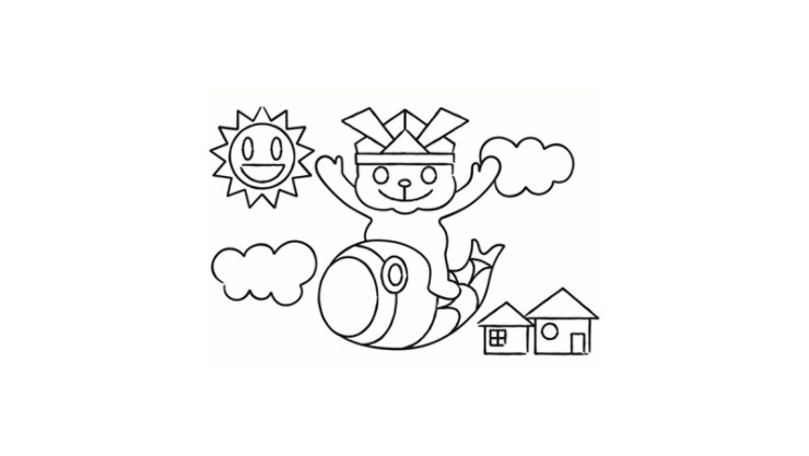子供の日のためのぬりえテンプレート