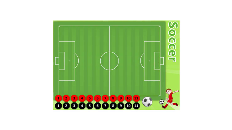 サッカー場の試合戦略ボード