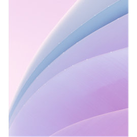 Abstraktes Design mit geschwungenen, pastellfarbenen Linien in Rosa, Lila und Blau auf hellem Hintergrund