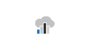 4 gray, black, and blue towers of increasing heights in front of a gray cloud