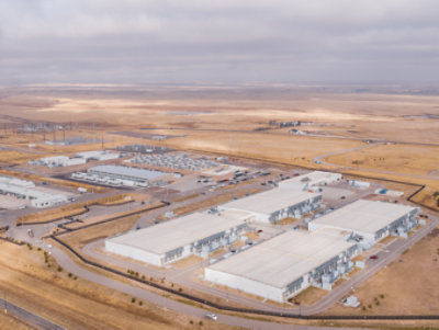 A large manufacturing campus in a desert