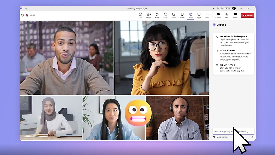 A screen shot of a group of people in a video conference.