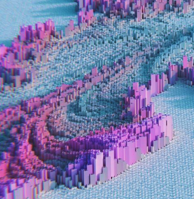 Some purple colour building cartoon image