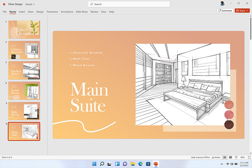 Create standout presentations with Microsoft Powerpoint.