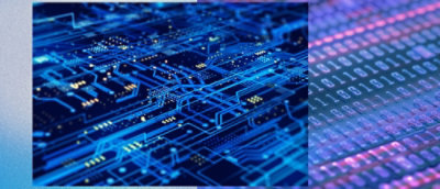 A close-up of a circuit board.