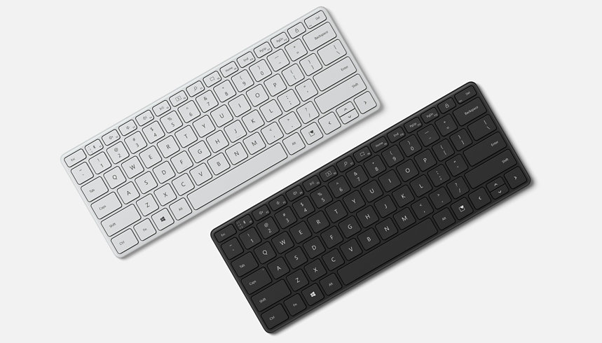 Vista inclinata singola di due Surface Keyboard.