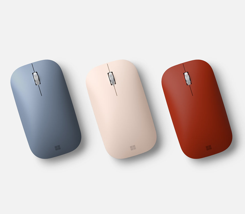 Surface Mobile Mouse in verschillende kleuren.