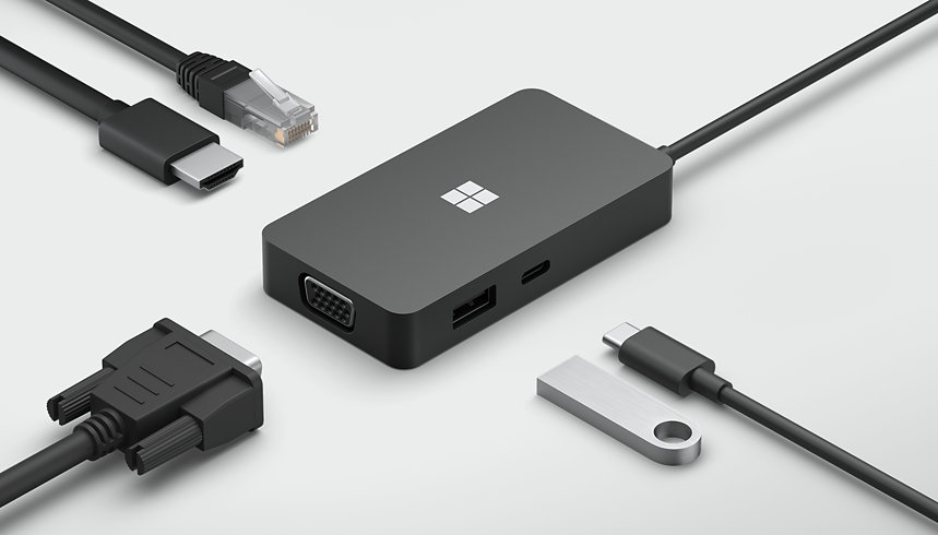 Microsoft USB-C® 旅行用集線器