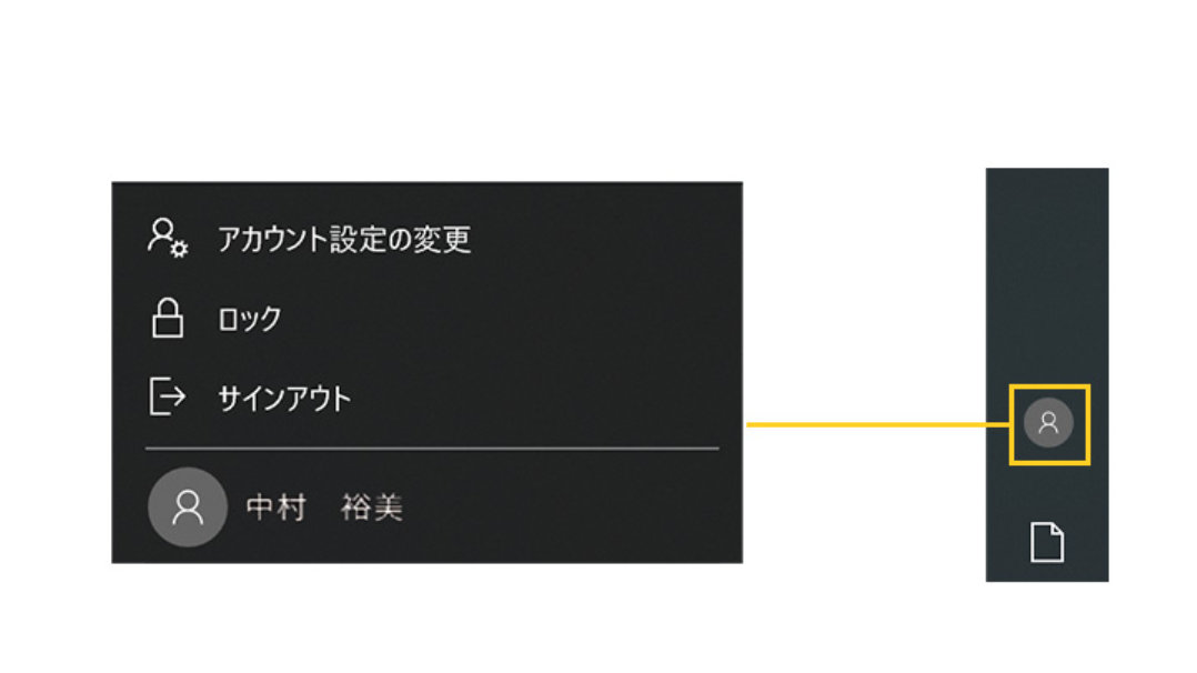 アカウントの切り替え