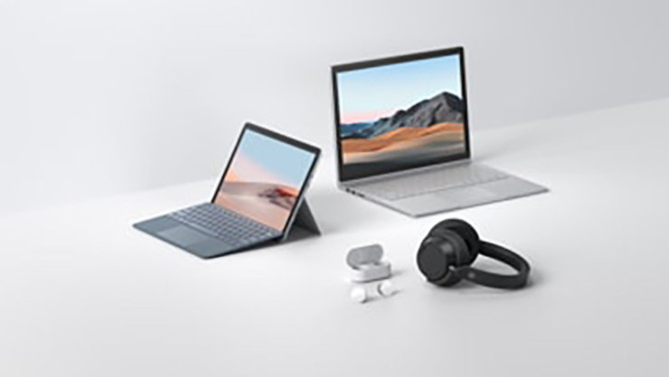 Surface Go 2、Surface Book 3、Surface Headphones 2、および Surface Earbuds