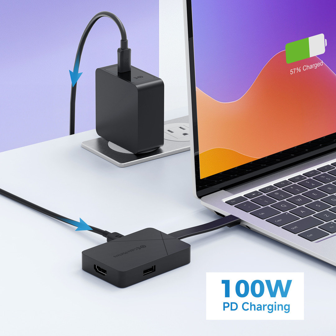 Cable Matters Foldable USB-C Multiport Adapter with HDMI & PD