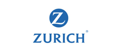 A blue and white Zurich logo.