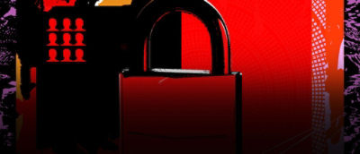 A close-up of a lock.