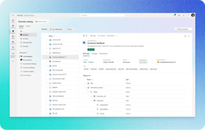 OneLake 目录的电脑屏幕截图