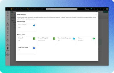 显示内外部资源的新快捷方式的电脑屏幕。