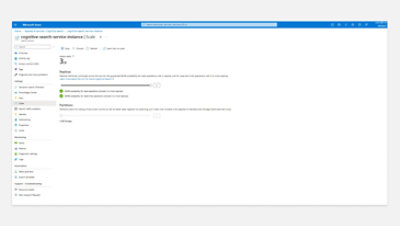 Scale totals for a search service in Azure showing numbers of replicas and numbers of partitions 