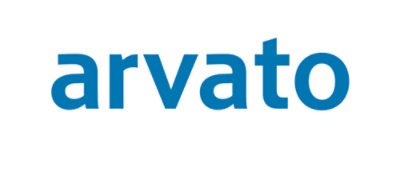 Logo with the word "arvato" in lowercase blue letters.