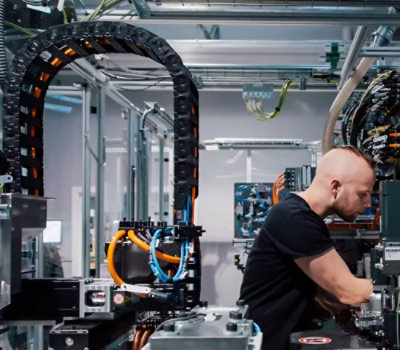 工場で仕事をしている人