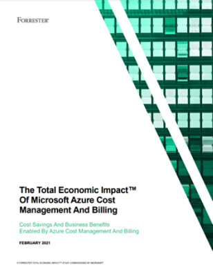 The cover of a publication by Forrester titled "The Total Economic Impact of Microsoft Azure Cost Management and Billing"