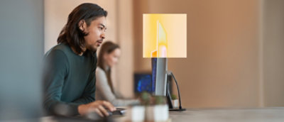 A person using a laptop