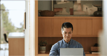 A person working on a laptop