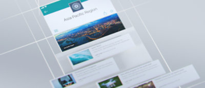 Asia Pacific Region이라는 텍스트가 표시된 컴퓨터 화면의 클로즈업