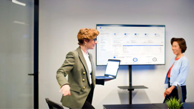 A person working on a computer