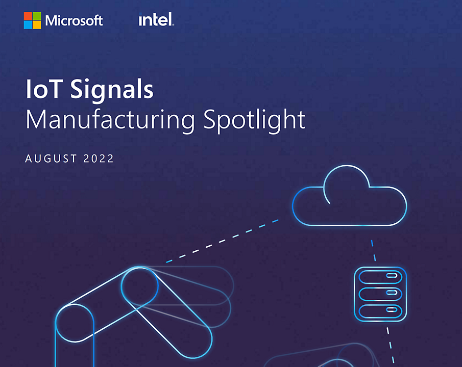 Raport zatytułowany IoT Signals Manufacturing Spotlight 
