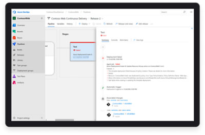 Azure でのパイプラインの失敗したテストの概要